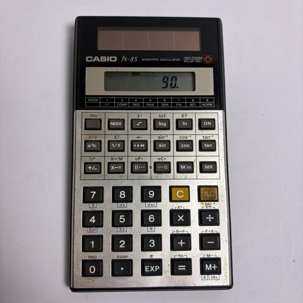 Casio fx-85 Scientific High Power Solar Cell Calculator Made in Japan Tested